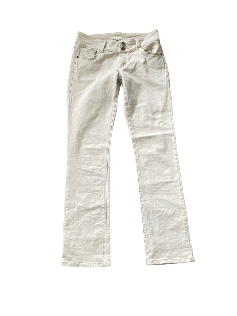 CAbi Straight Leg Jeans in Beige Sz 8L (tall)